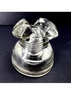 Antique Glass Insulator HEMINGRAY #62 Saddle Top - Made in USA